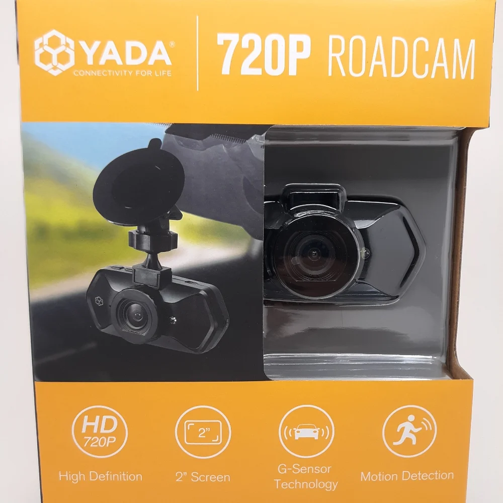 YADA 720P Dash Road Camera, 120-Degree Wide Angle Lens, G-Sensor 4GB SD Card